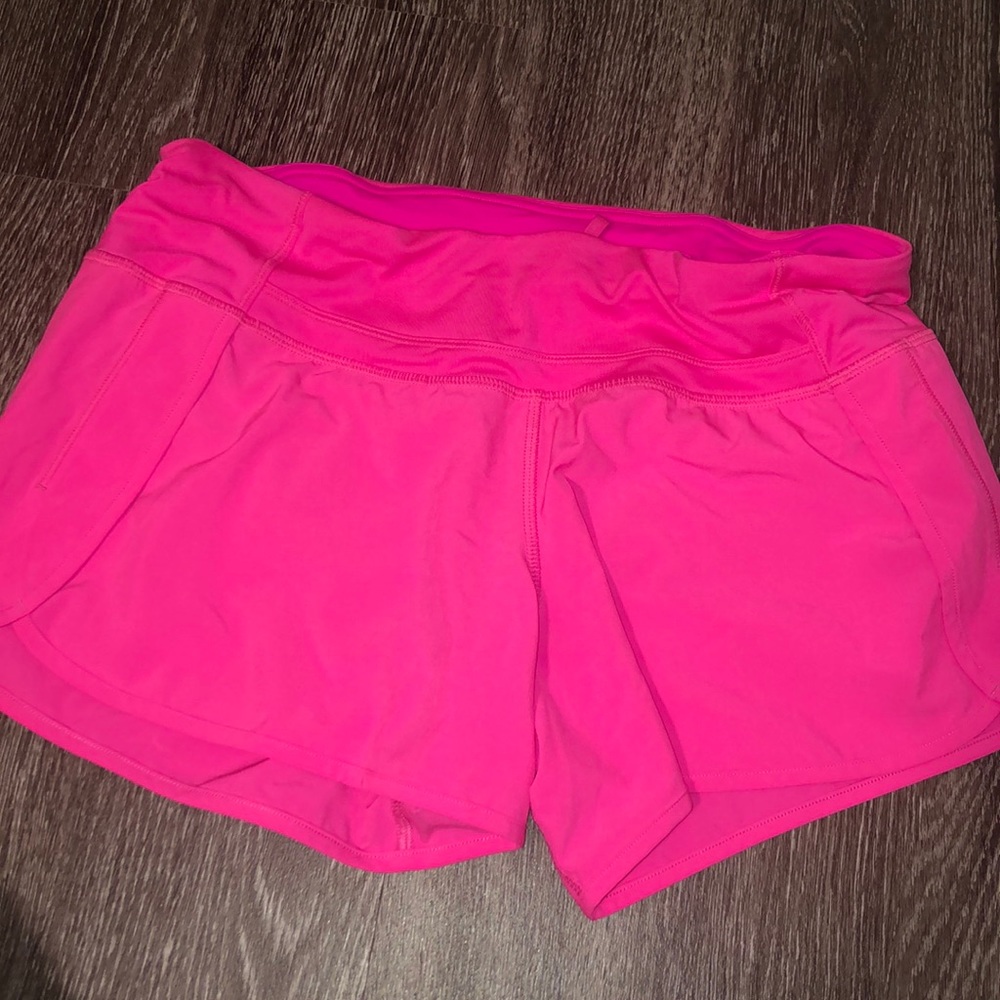 Hot pink Lululemon Run Times short